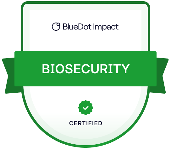 BlueDot Impact Biosecurity certificate badge